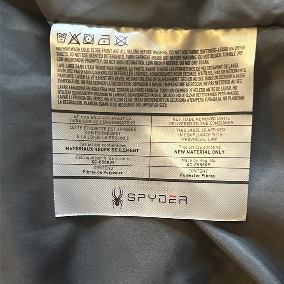 Spyder Women's Gray Quilted Puffer Jacket - Picture 6 of 7